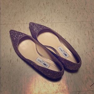 Jimmy Choo Romy Glitter Flats